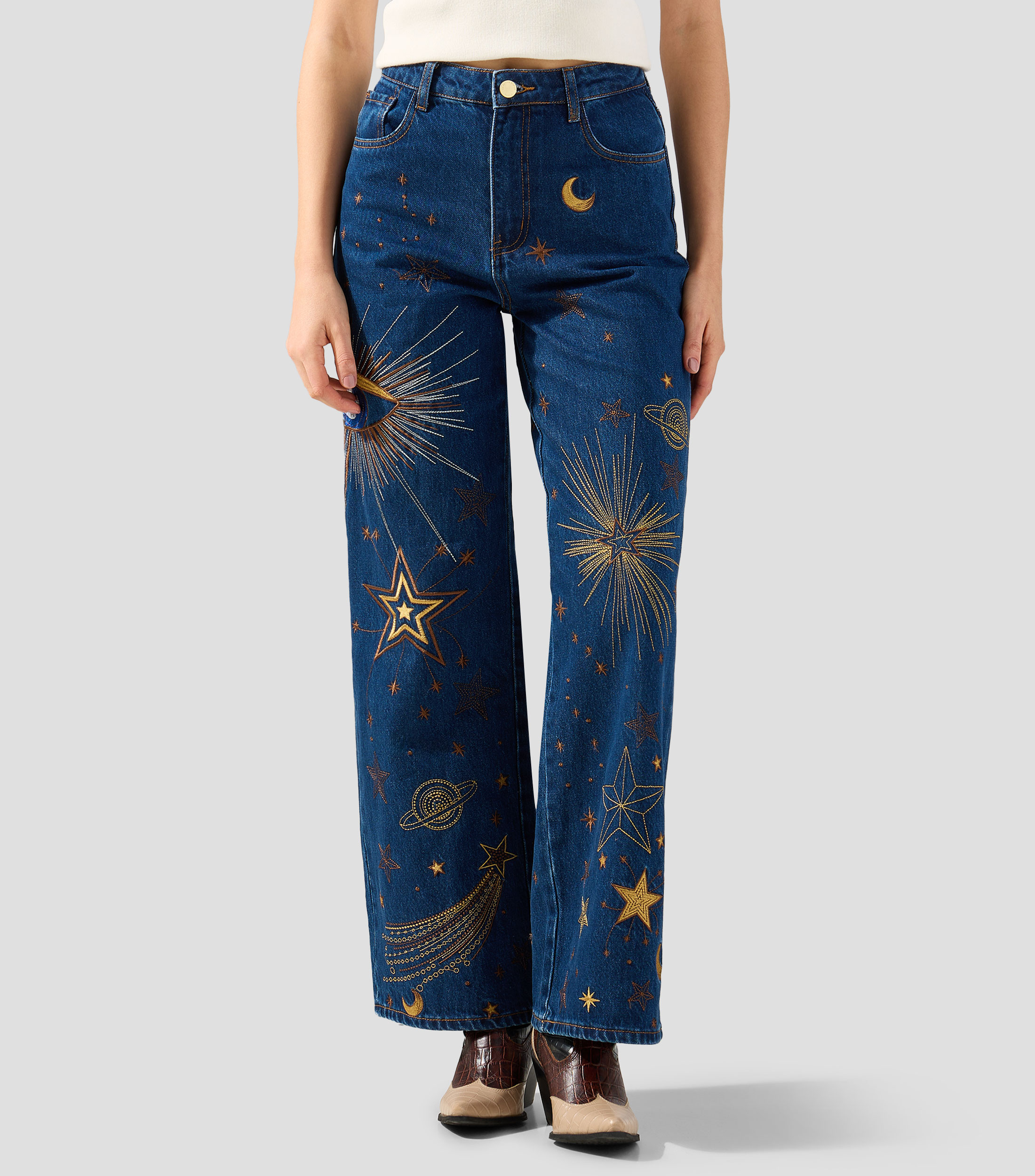 Jeans wideleg Mujer